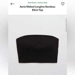 Aerie Ribbed Longline Bandeau Bikini Top